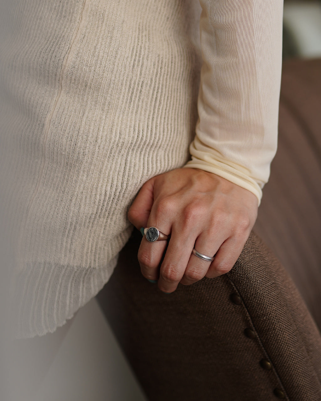 GARDEN OF EDEN Oval signet ring(M)