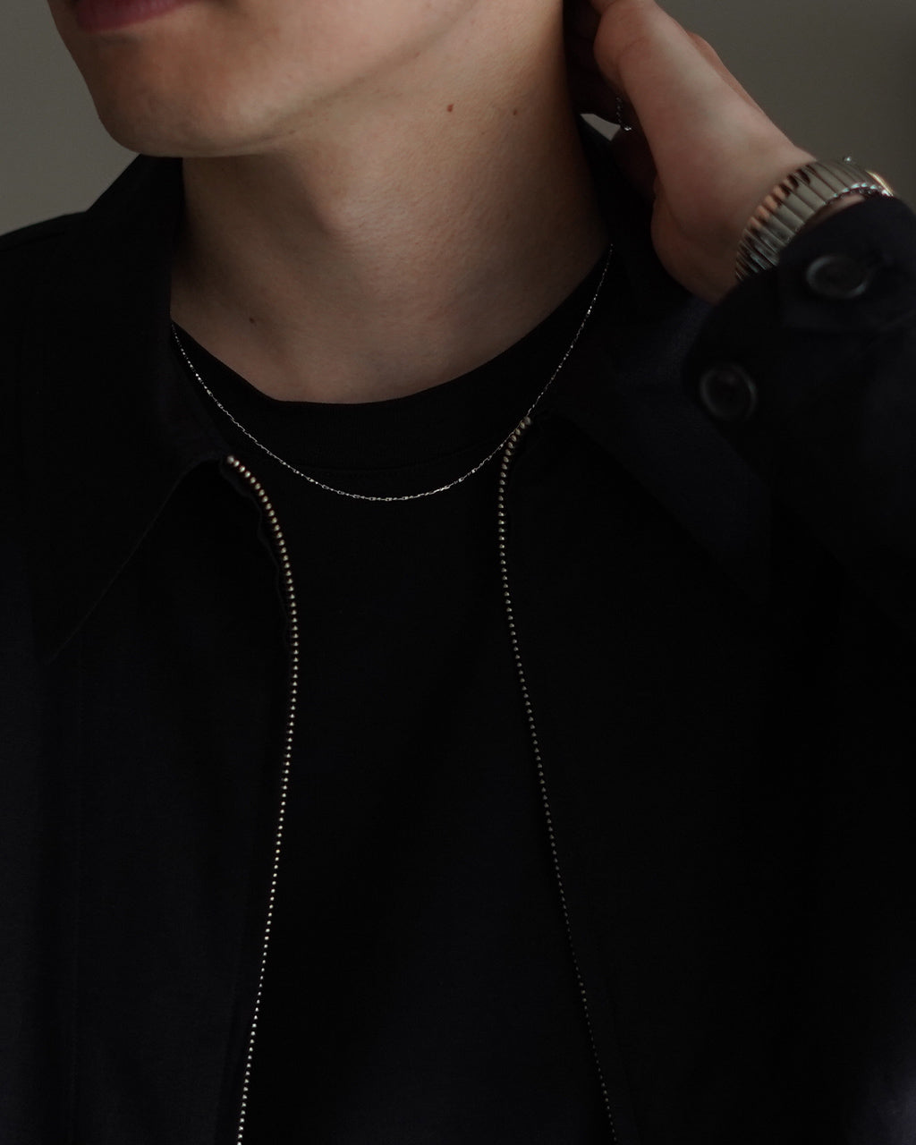 ING TWIST CHAIN NECKLACE 40cm 50cm ED25AW014