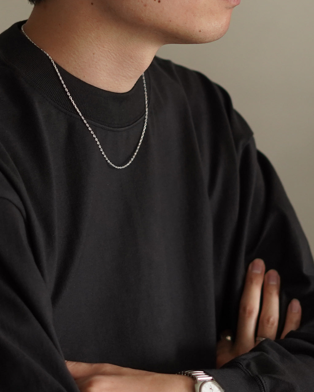 |point × 10|ANCHOR CHAIN NECKLACE (wide 1.6mm)40cm ED26SS-001