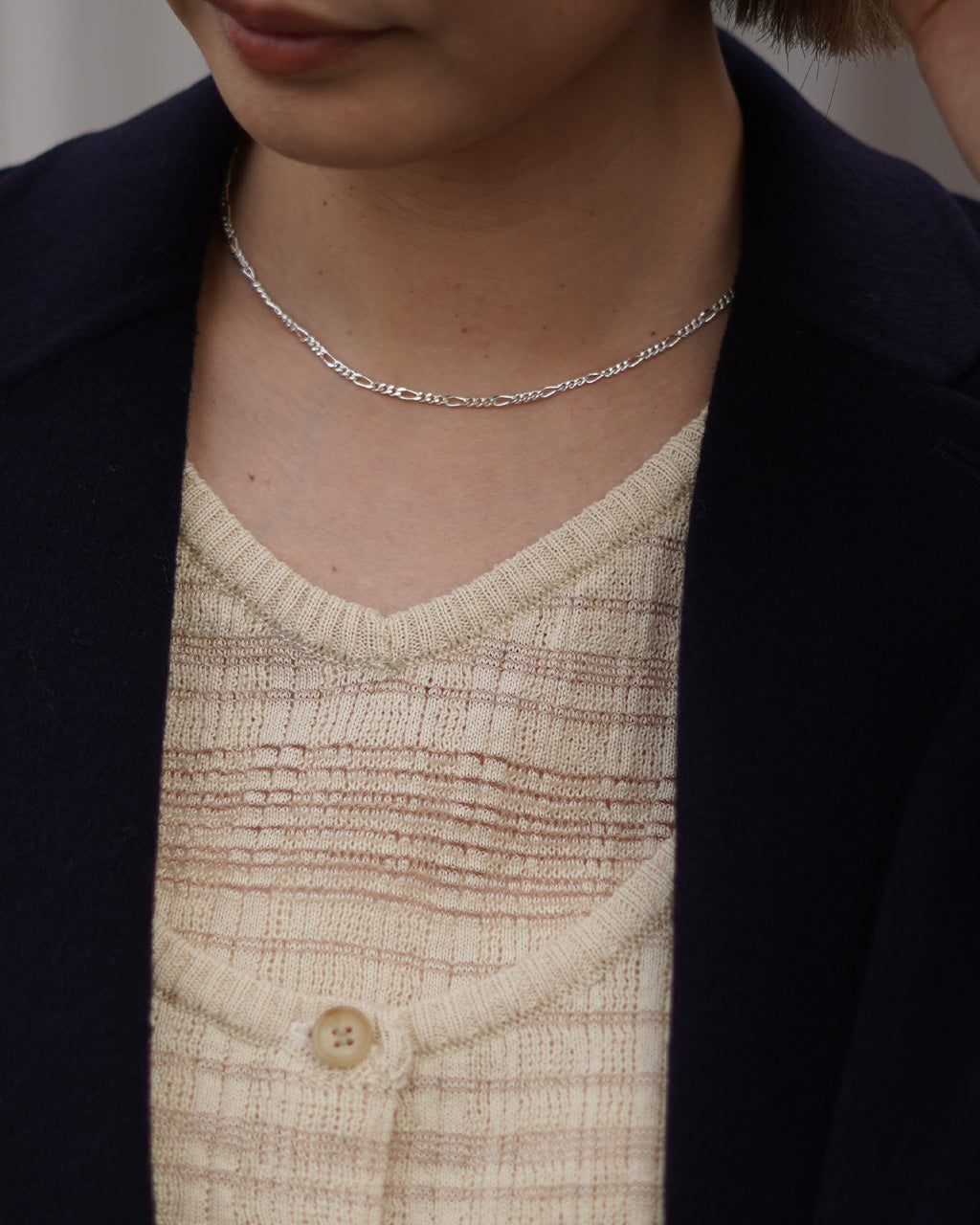 |point × 10|FIGARO CHAIN NECKLACE / 1 LONG 3 SHORT (wide:2.5mm) ED26SS-029