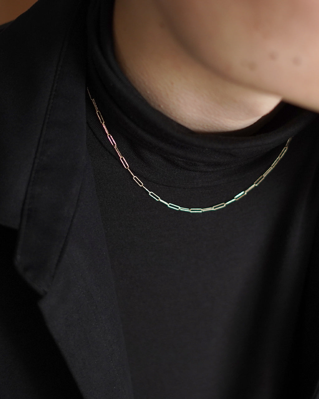 9K CUTTING PC CHAIN NECKLACE (S)2.3mm ED26SS-113