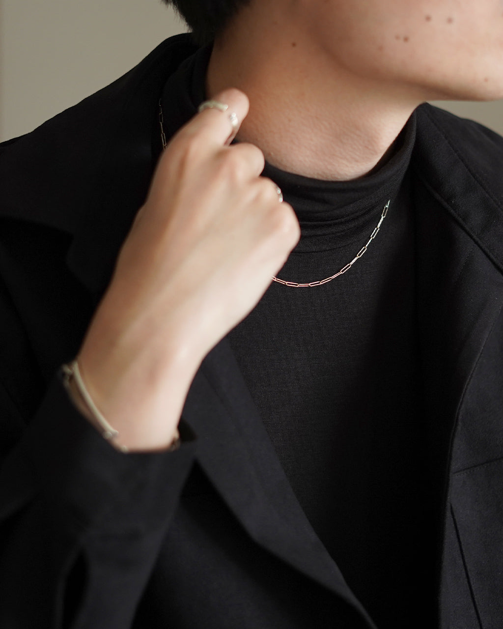 |point × 10|9K CUTTING PC CHAIN NECKLACE (S)2.3mm ED26SS-113