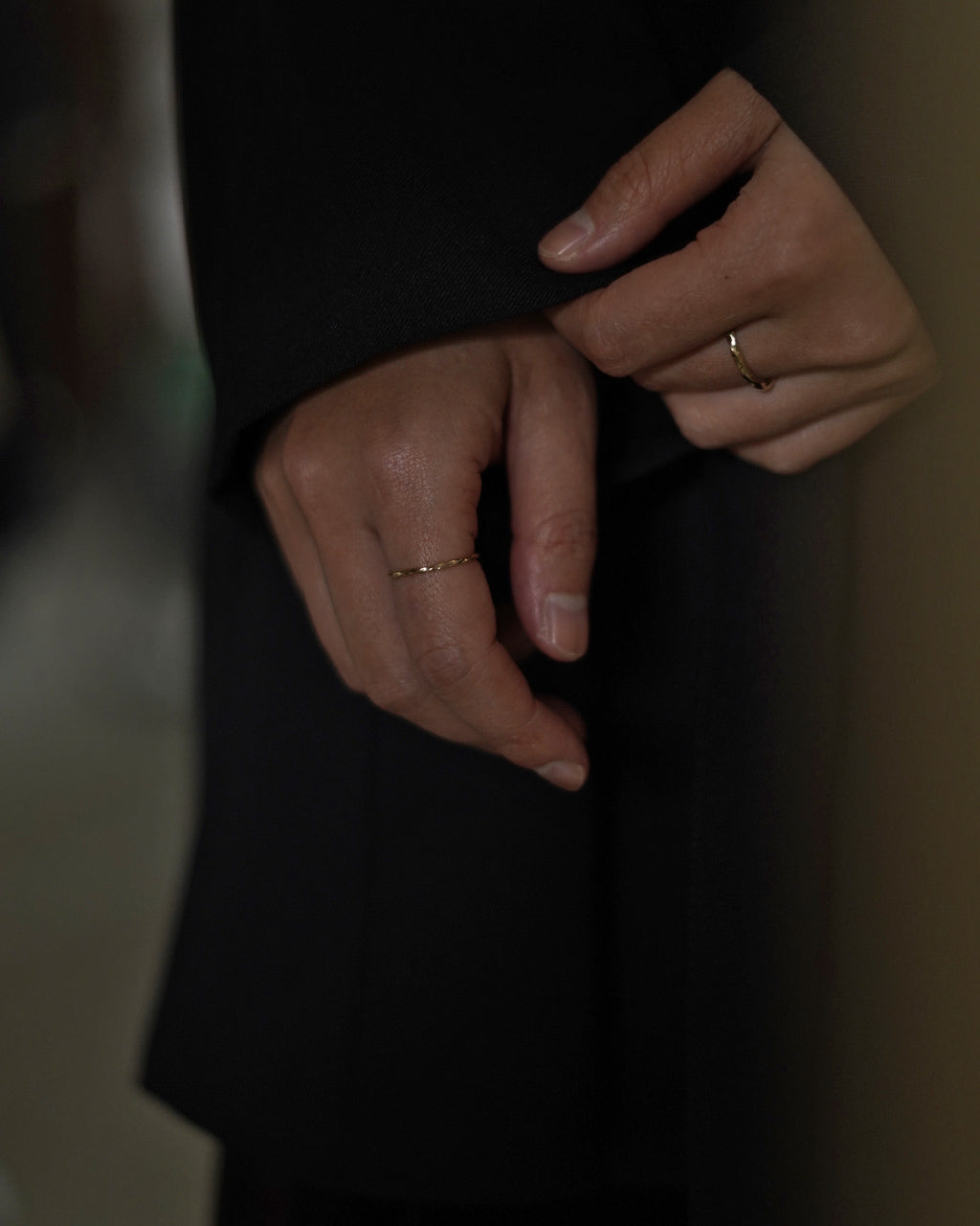 9K HARD TWISTED MINIMAL RING (wide:1.0mm) ED26SS-130