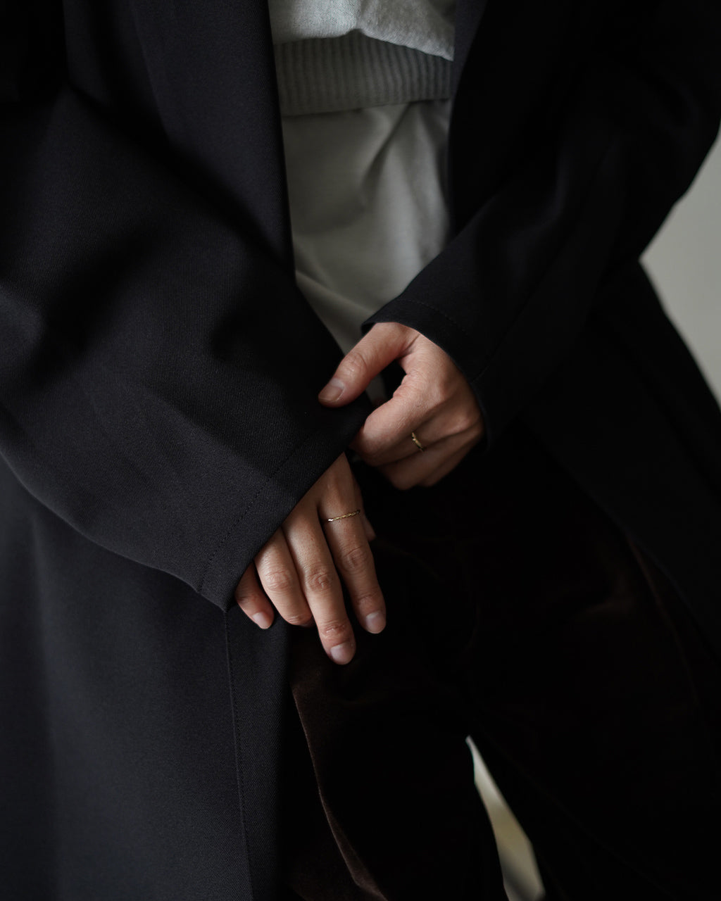 9K HARD TWISTED MINIMAL RING (wide:1.0mm) ED26SS-130