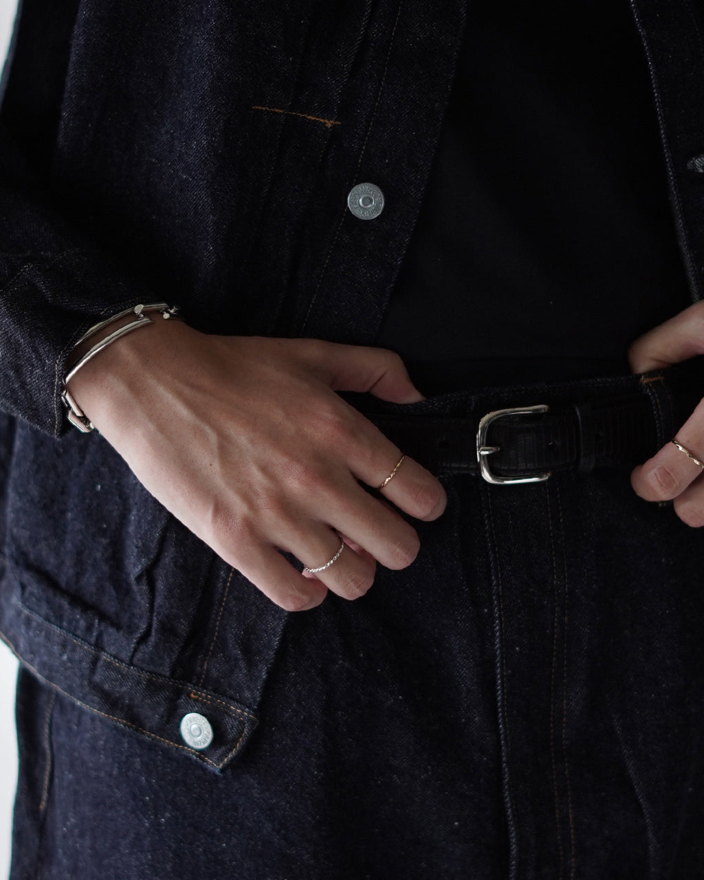 9K HARD TWISTED MINIMAL RING (wide:1.0mm) ED26SS-130