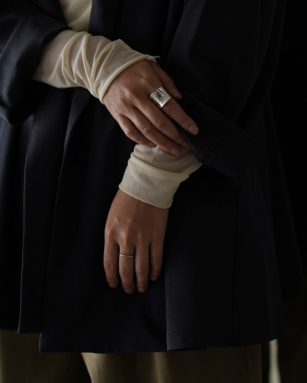 9K HARD TWISTED MINIMAL RING (wide:1.5mm) ED26SS-131