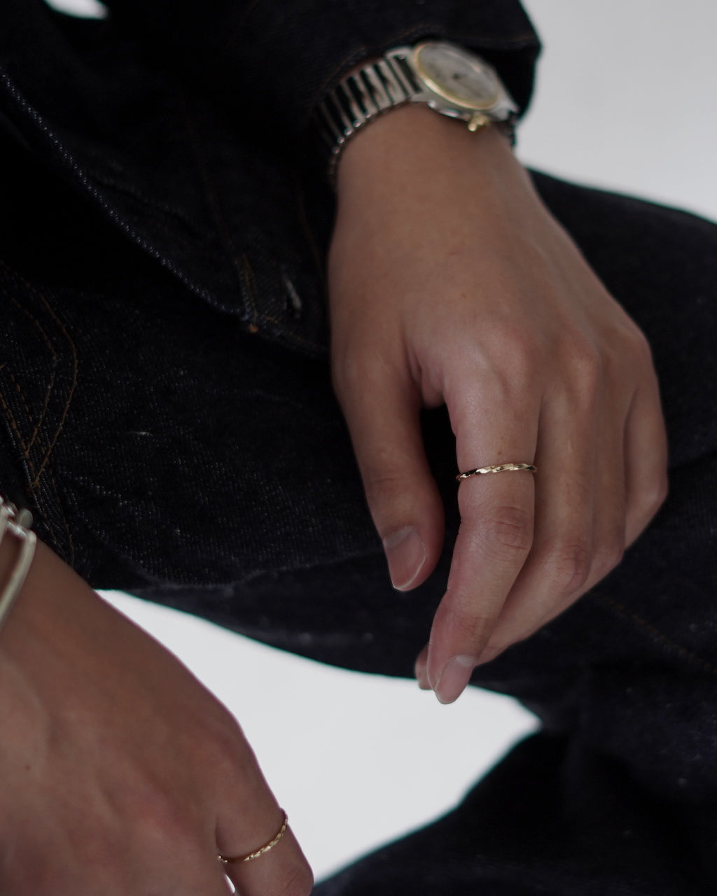 9K HARD TWISTED MINIMAL RING (wide:1.5mm) ED26SS-131
