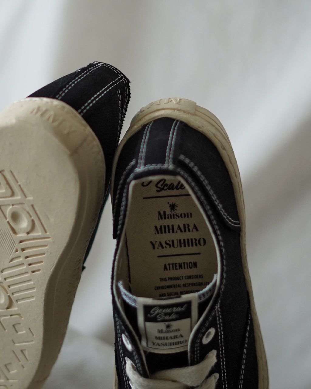 Maison MIHARAYASUHIRO × General Scale. "TRENT" Canvas Low-Top Sneakers S14FW702