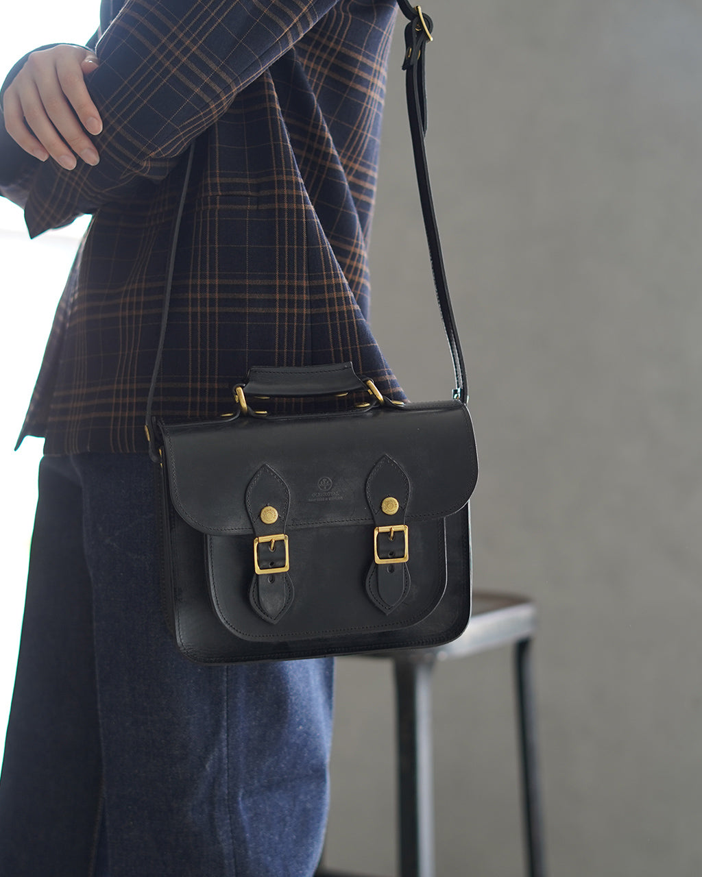 GLENROYAL ブライドルレザー サッチェルバッグ ショルダーバッグ 