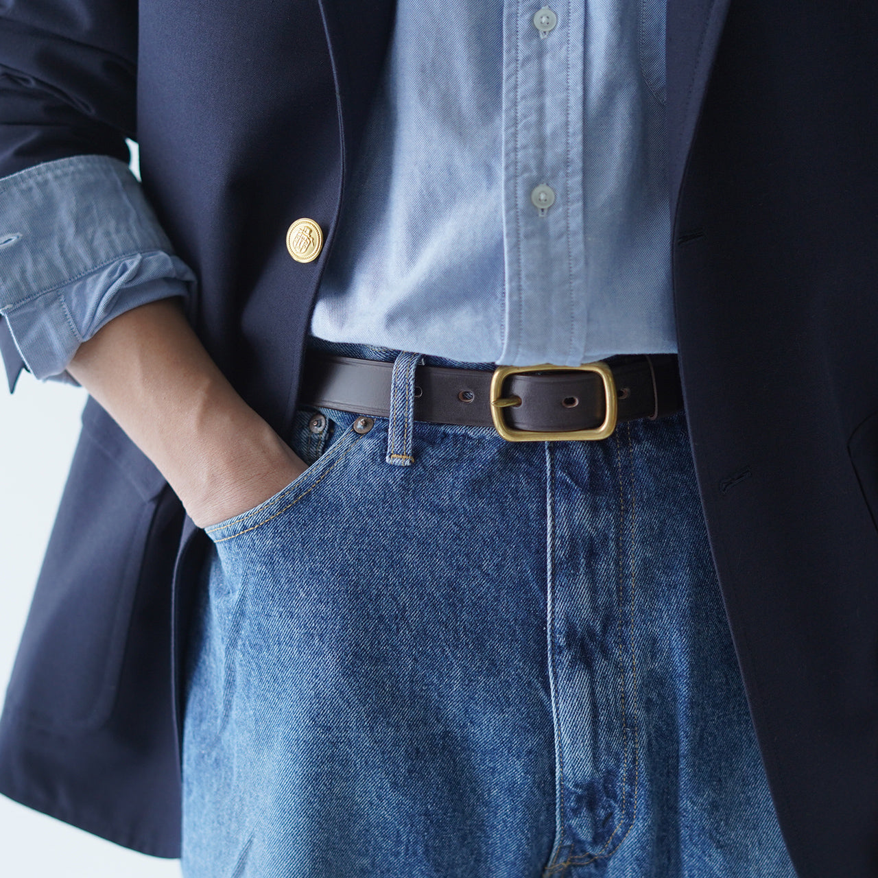 ベルト ウィズ ヘッドカラーバックル BELT WITH HEAD COLLAR BACKLE ブライドルレザー 06-5798