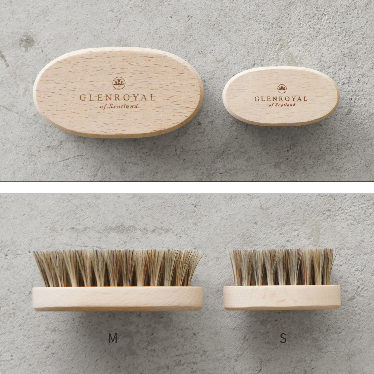 グレンロイヤル ブラシ GRENROYAL BRUSH S M メンテナンス馬毛ブラシ ケアブラシ GRENROYAL BRUSH