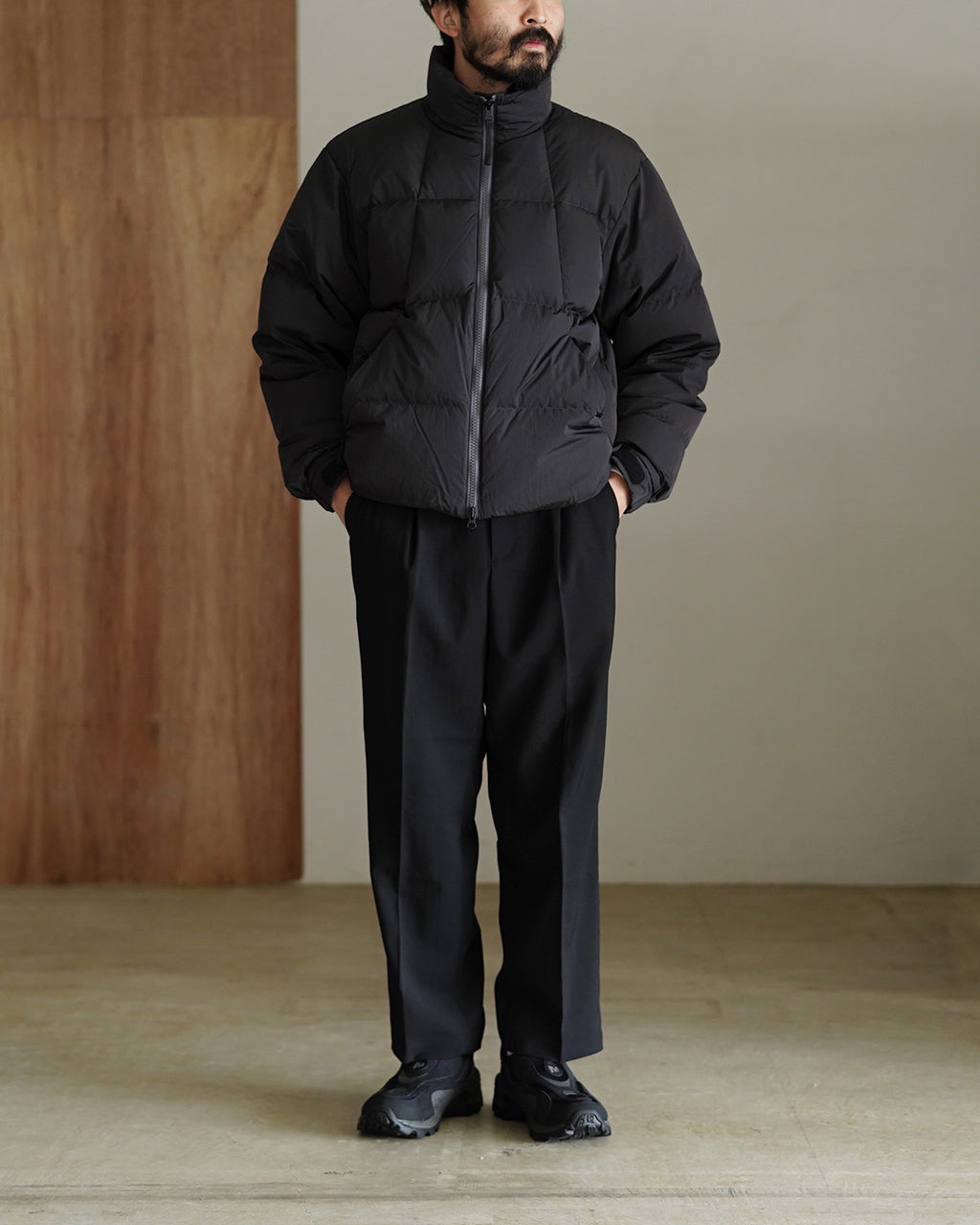 Dope Dyed Ripple Nylon Down Jacket GL25339