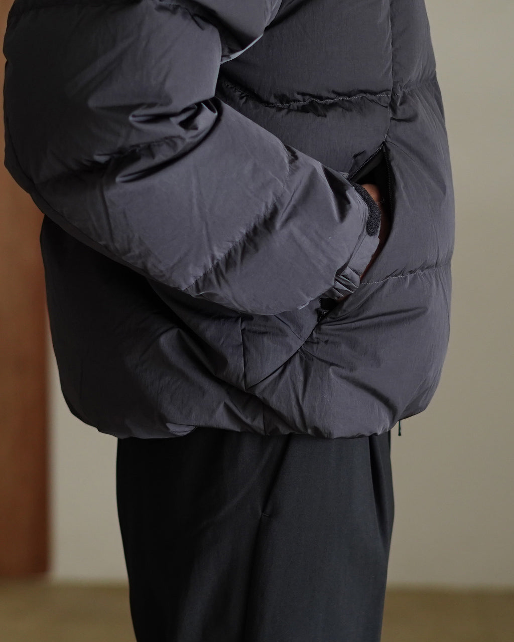 Dope Dyed Ripple Nylon Down Jacket GL25339