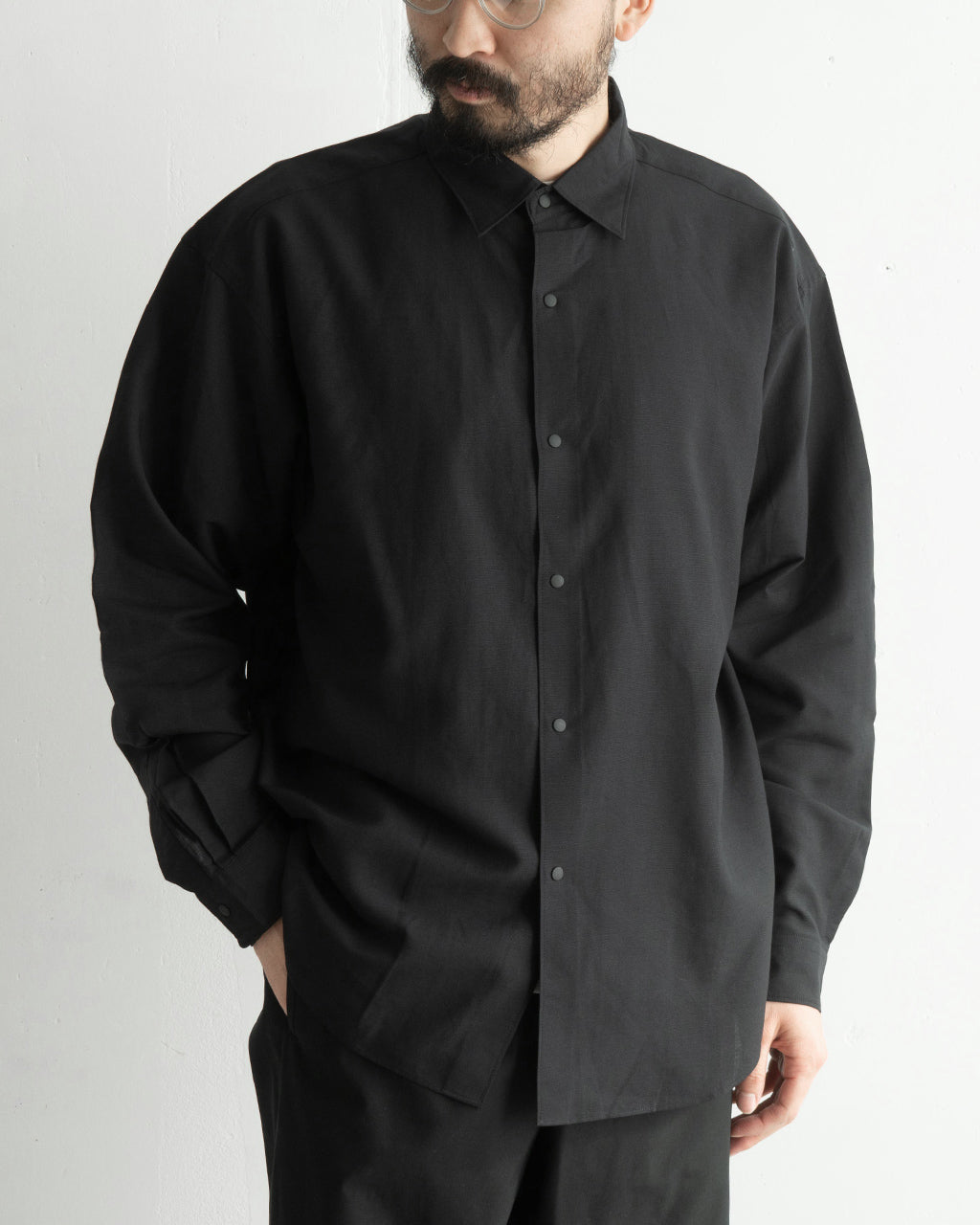 【SALE!40%OFF】ガウジー ボイル リラックス シャツ レギュラーカラー オーバーサイズシャツ Gauzy Voile Relax Shirt GL55141
