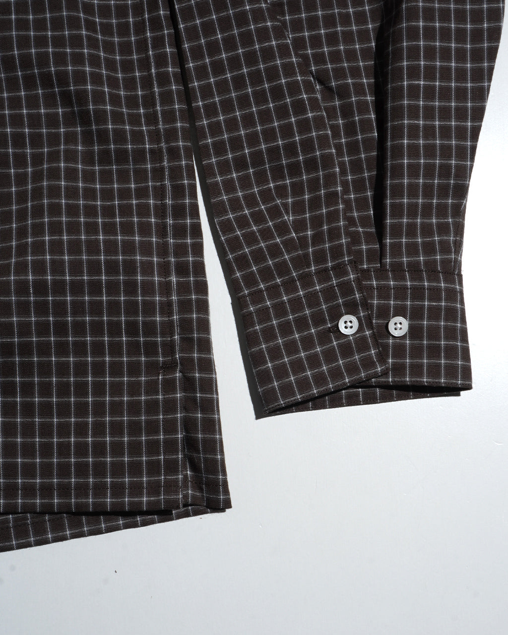 【SALE!30%OFF】ペーパー×リネン プレイドシャツ 格子柄 オープンカラー チェックシャツ Paper x Linen Plaid Shirt GL55142
