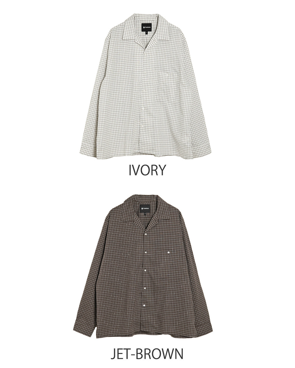 【SALE!30%OFF】ペーパー×リネン プレイドシャツ 格子柄 オープンカラー チェックシャツ Paper x Linen Plaid Shirt GL55142