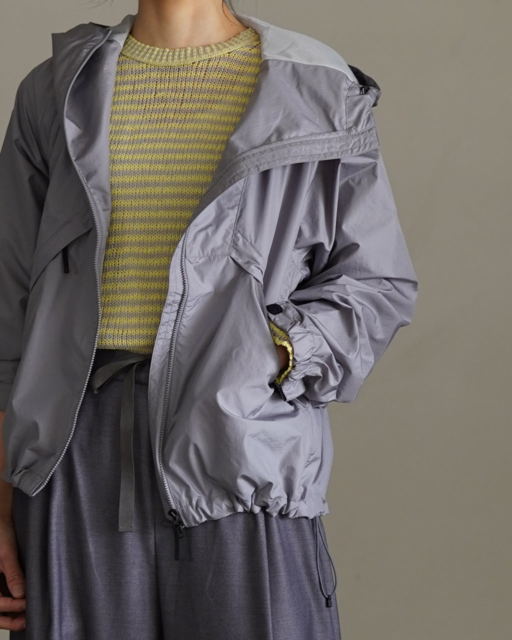 Rip-stop Cropped Jacket GLW16147