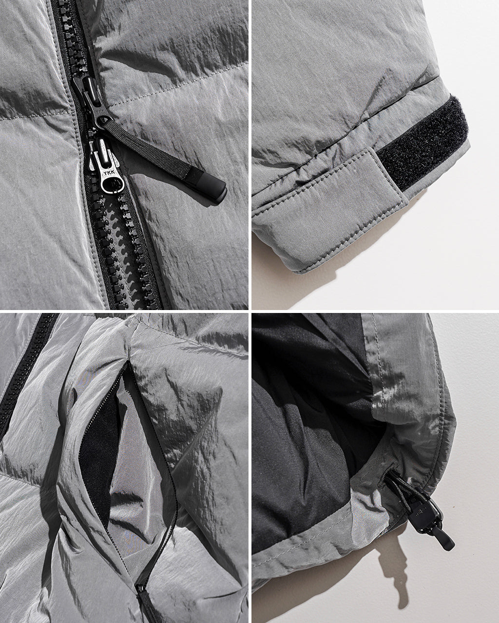 Dope Dyed Ripple Nylon Down Jacket GLW25339