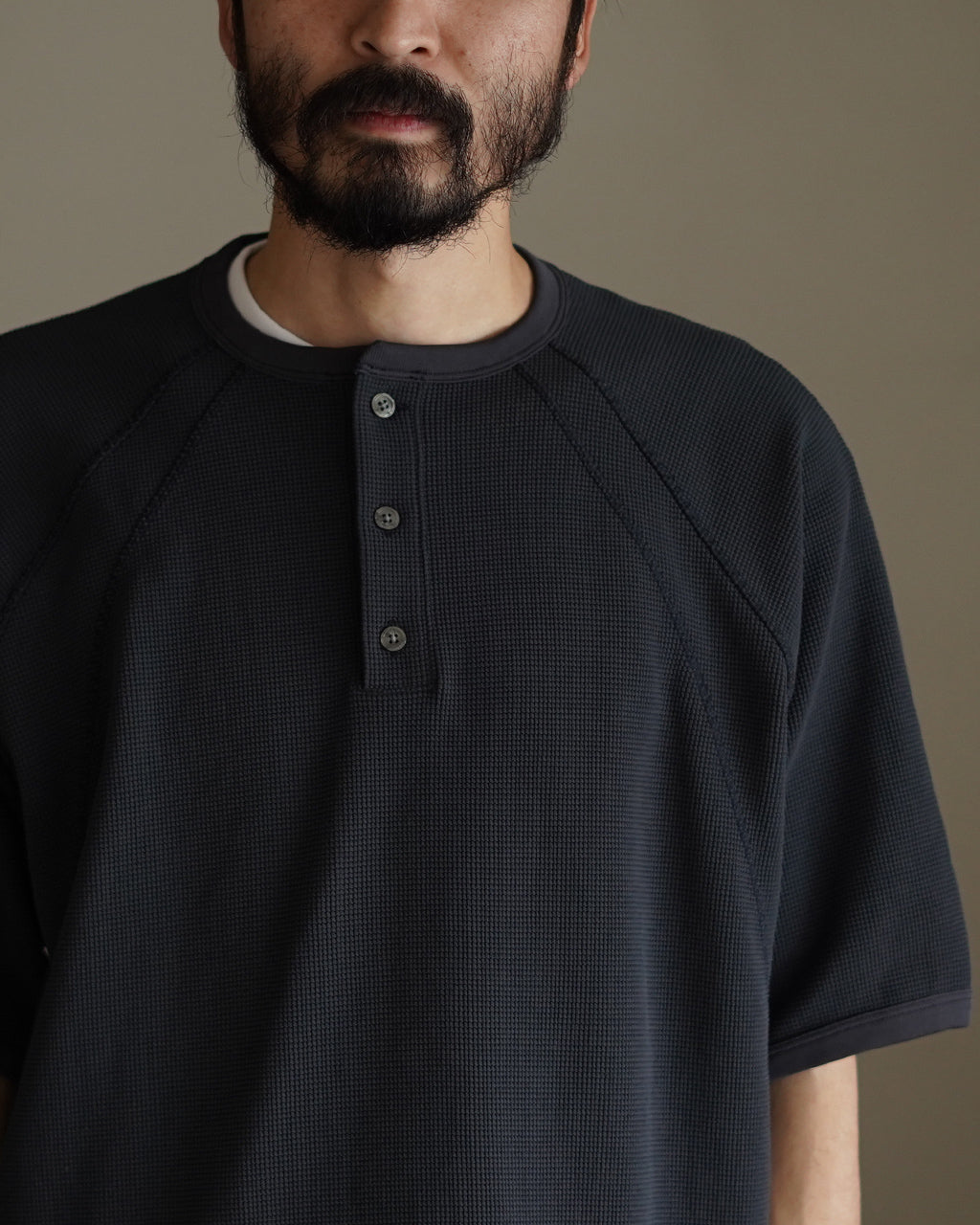 Mesh WF Actinoid Henley Neck T-shirt GL66143