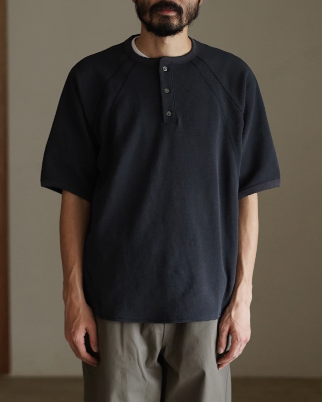 Mesh WF Actinoid Henley Neck T-shirt GL66143