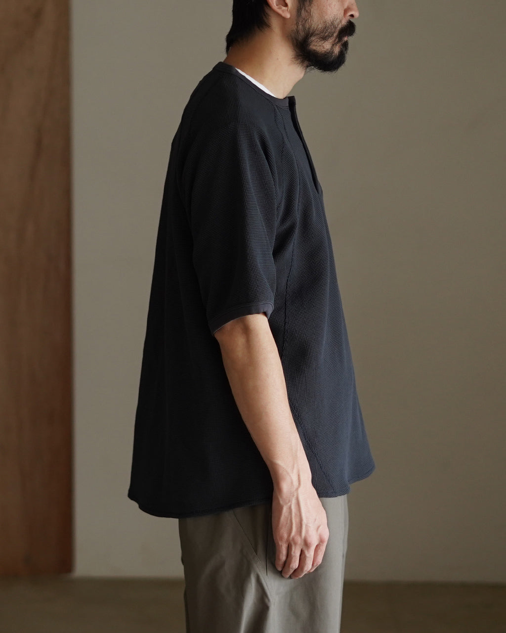 Mesh WF Actinoid Henley Neck T-shirt GL66143