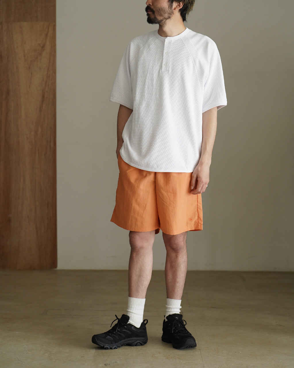 Mesh WF Actinoid Henley Neck T-shirt GL66143