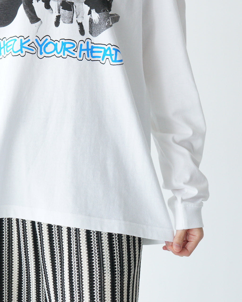 \早得24時間限定ポイント10倍/GOOD ROCK SPEED グッドロックスピード ビースティーボーイズ BEASTIE BOYS Tシャツ 長袖 カットソー ホワイト 白 ヴィンテージライク 綿100% ロンT アメカジ 25BEA002W