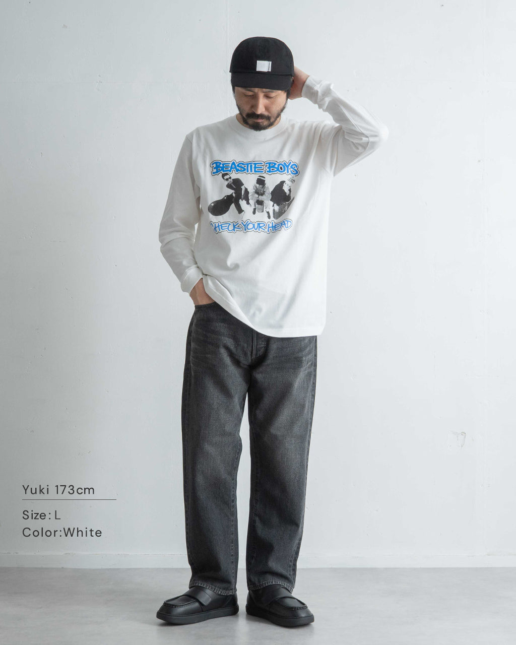 \早得24時間限定ポイント10倍/GOOD ROCK SPEED グッドロックスピード ビースティーボーイズ BEASTIE BOYS Tシャツ 長袖 カットソー ホワイト 白 ヴィンテージライク 綿100% ロンT アメカジ 25BEA002W