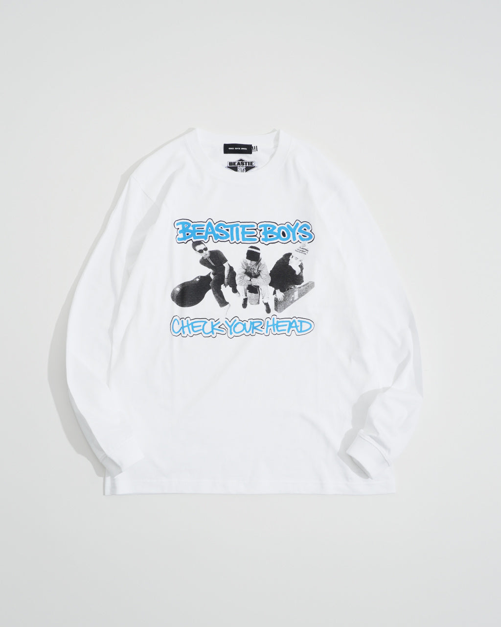 \早得24時間限定ポイント10倍/GOOD ROCK SPEED グッドロックスピード ビースティーボーイズ BEASTIE BOYS Tシャツ 長袖 カットソー ホワイト 白 ヴィンテージライク 綿100% ロンT アメカジ 25BEA002W
