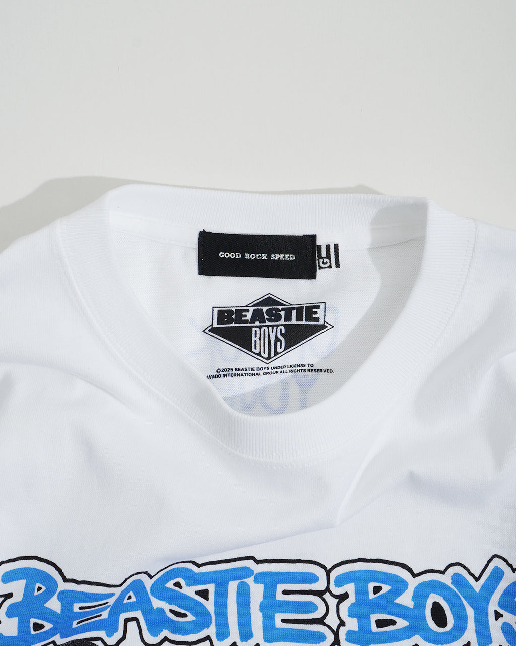 \早得24時間限定ポイント10倍/GOOD ROCK SPEED グッドロックスピード ビースティーボーイズ BEASTIE BOYS Tシャツ 長袖 カットソー ホワイト 白 ヴィンテージライク 綿100% ロンT アメカジ 25BEA002W