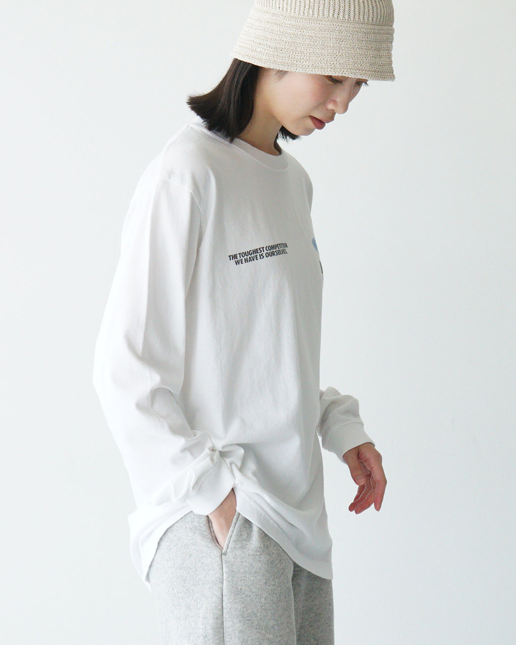 \早得24時間限定ポイント10倍/GOOD ROCK SPEED グッドロックスピード フォード FORD Tシャツ 長袖 カットソー ホワイト 白 ヴィンテージ風 ロゴプリント 綿100% ゆったり 25FOD001W