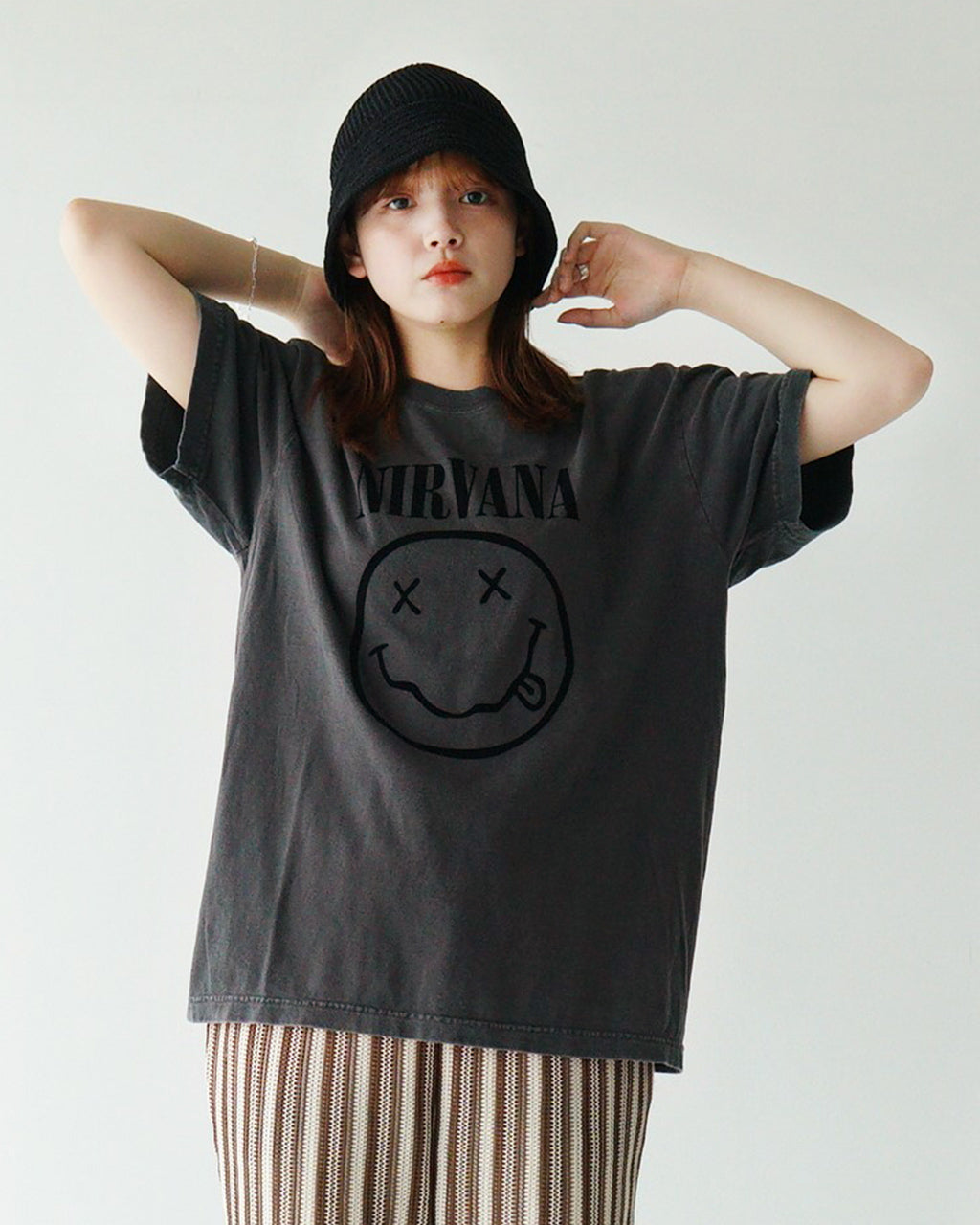 【SALE!30%OFF】GOOD ROCK SPEED グッドロックスピード 半袖Tシャツ NIRVANA PIGMENT PHOTO T-SHIRT SMILE T-SHIRT ニルヴァーナ バンドT 25NVN001W 25NVN002W 25NVN102W