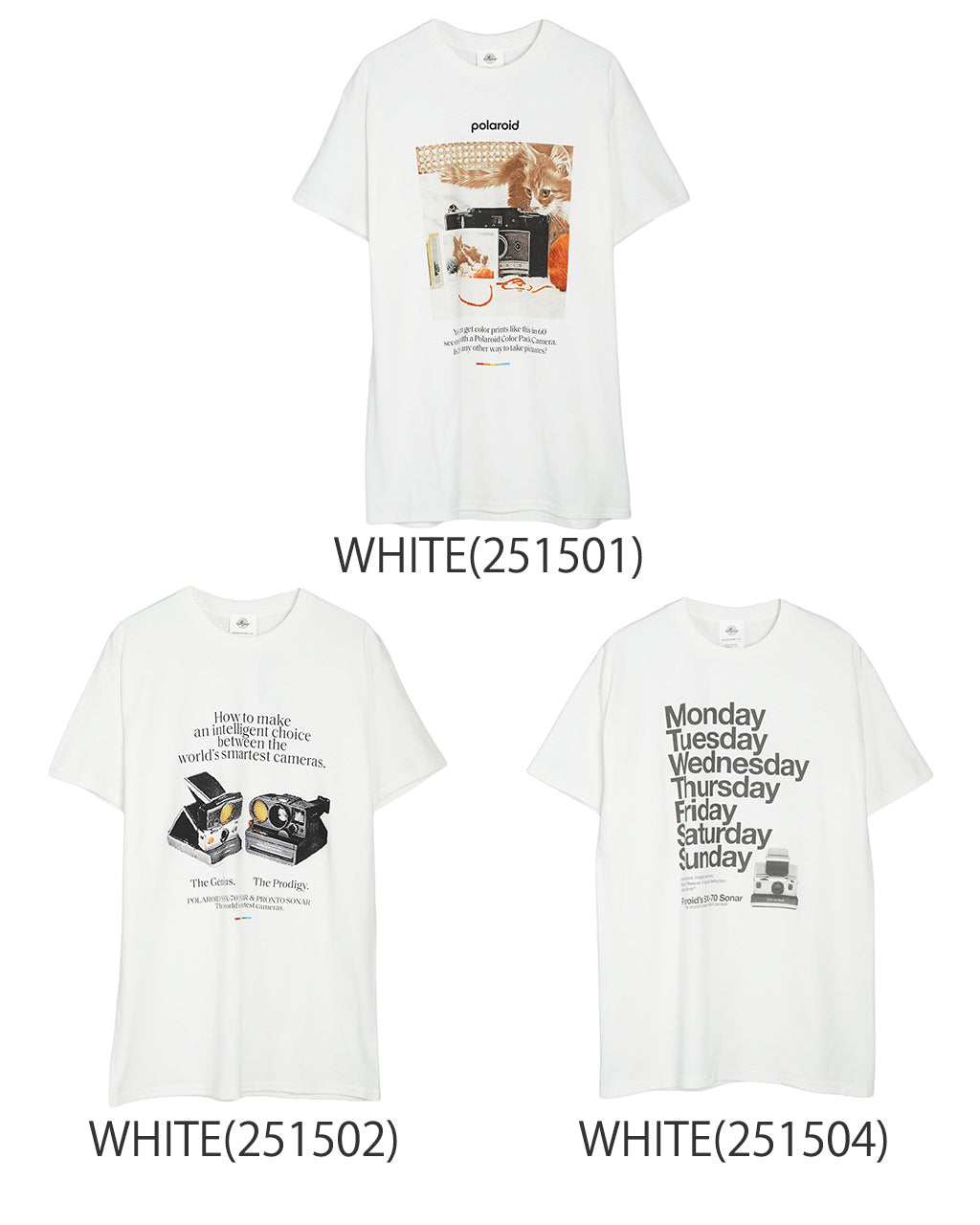 【SALE!40%OFF】Good wear グッドウェア ポラロイド 半袖 Tシャツ POLAROID プリントT カットソー クルーネック GDW-LCS-251501 GDW-LCS-251502 GDW-LCS-251504