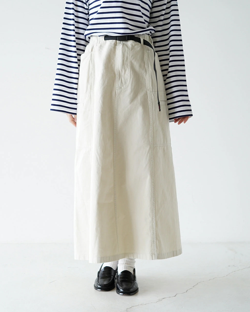 GRAMICCI グラミチ イージースカート VOYAGER SKIRT ヴォヤジャー ボイジャースカート 6パネル Aライン フレア ロング丈 マキシ丈 ウェビングベルトG4SW-SK042 【クーポン対象外】【送料無料】