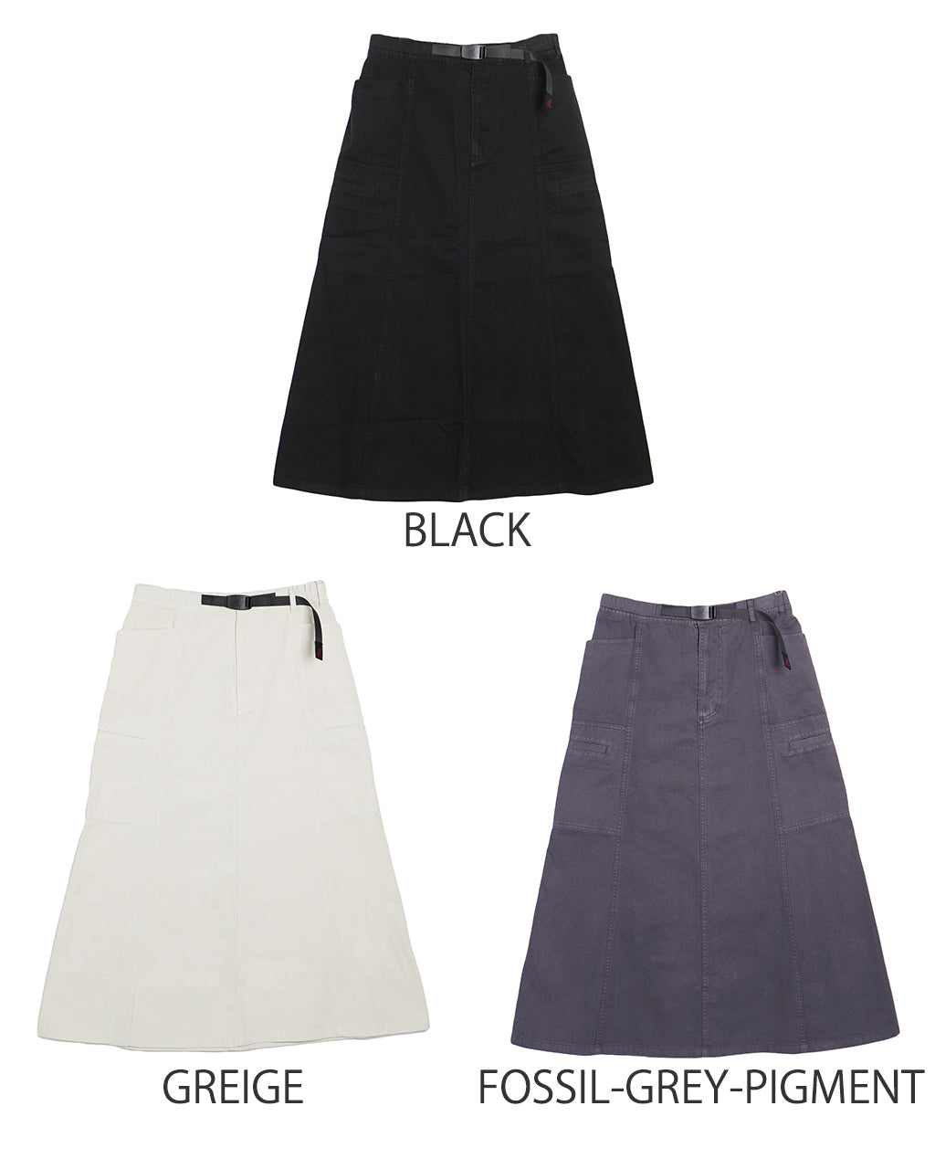 GRAMICCI グラミチ イージースカート VOYAGER SKIRT ヴォヤジャー ボイジャースカート 6パネル Aライン フレア ロング丈 マキシ丈 ウェビングベルトG4SW-SK042 【クーポン対象外】【送料無料】