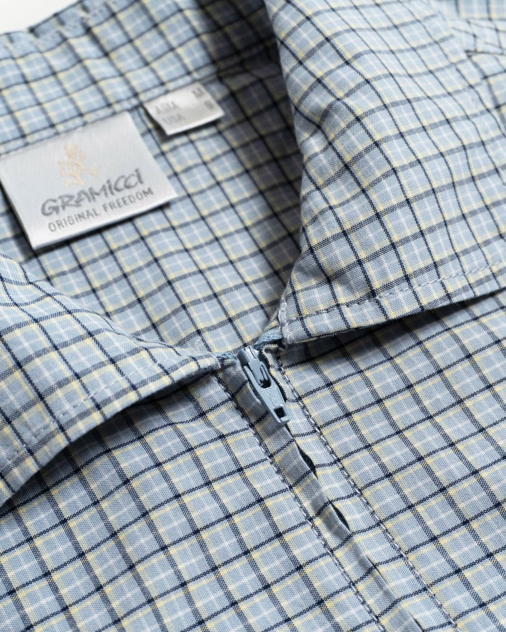 GRAMICCI グラミチ 半袖シャツ チェック ジップアップ ZIP UP WAVE SHIRT G5SM-J017【送料無料】