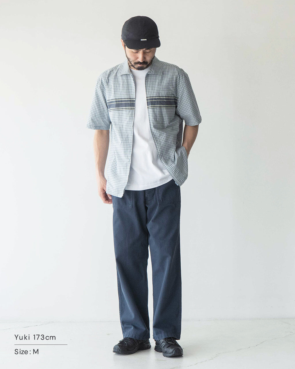 GRAMICCI グラミチ 半袖シャツ チェック ジップアップ ZIP UP WAVE SHIRT G5SM-J017【送料無料】