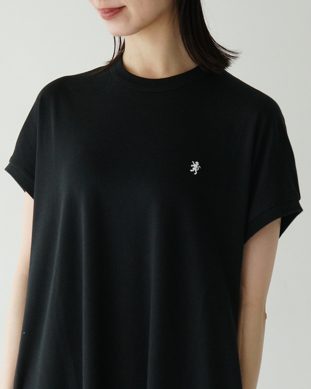 Gymphlex ジムフレックス ノースリーブ ワンピース CREW NECK SLEEVELESS DRESS クルーネック スリーブレス ボックスシルエット ドレス ロング丈 フレンチスリーブ ロゴ GY-C0325 FLK【送料無料】