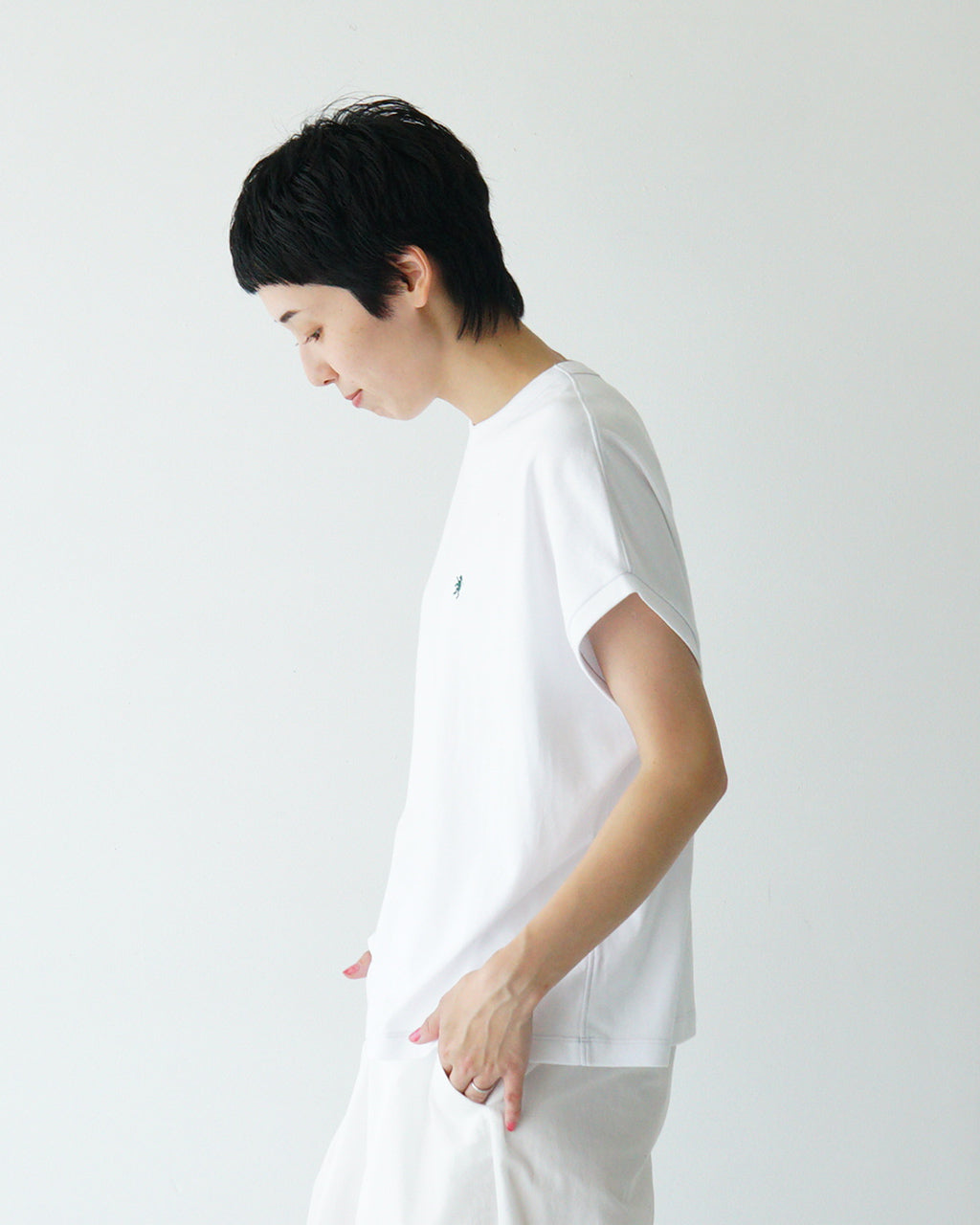 Gymphlex ジムフレックス セミフレンチスリーブ Tシャツ CREW NECK SLEEVELESS P.O. スムースコットン クルーネック GY-C0361 FLK