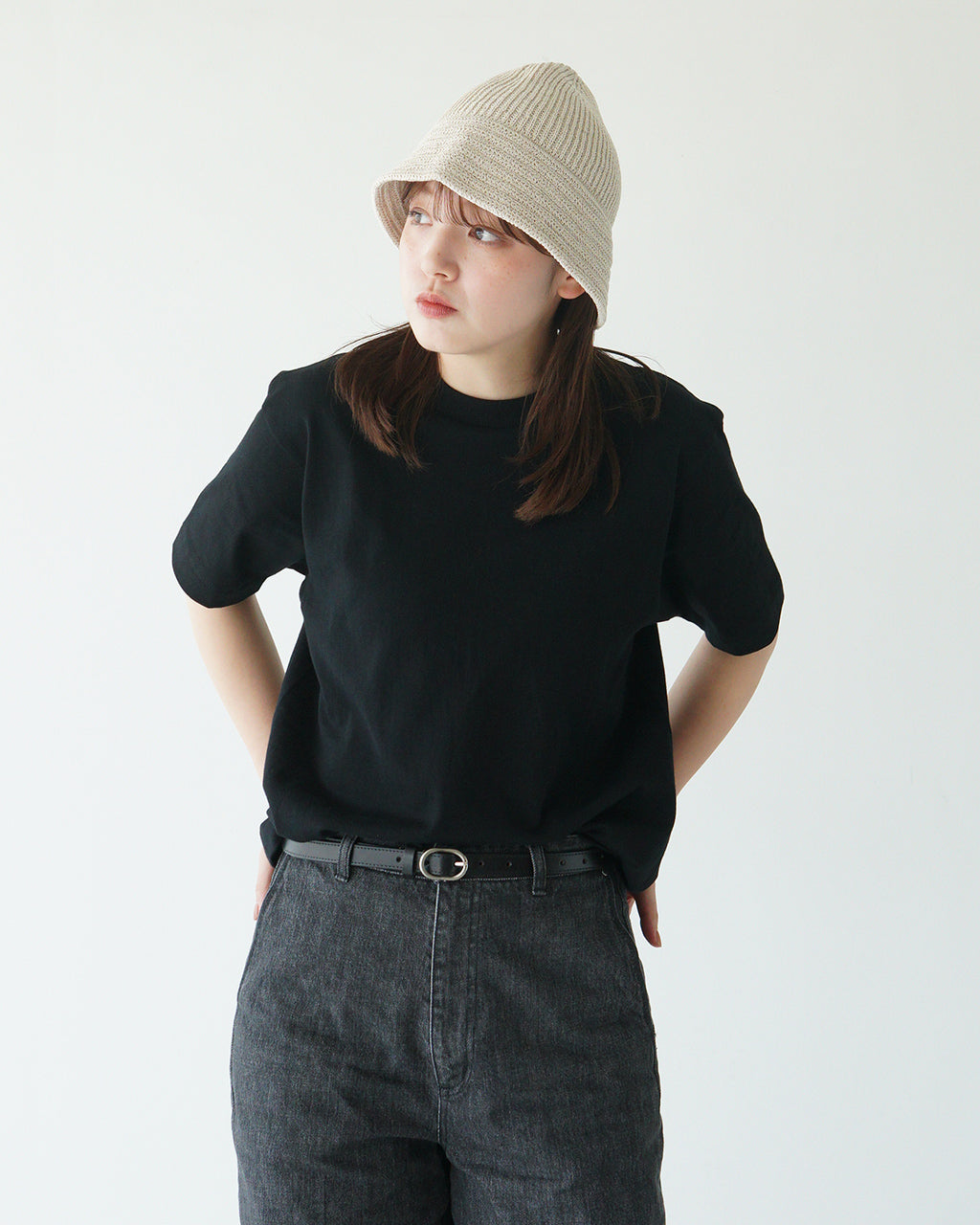 Hanes ヘインズ クルーネックTシャツ1P Hanes T-SHIRTS KURO 半袖 Tシャツ クルーネック コットン100% HM1-B201【クーポン対象外】