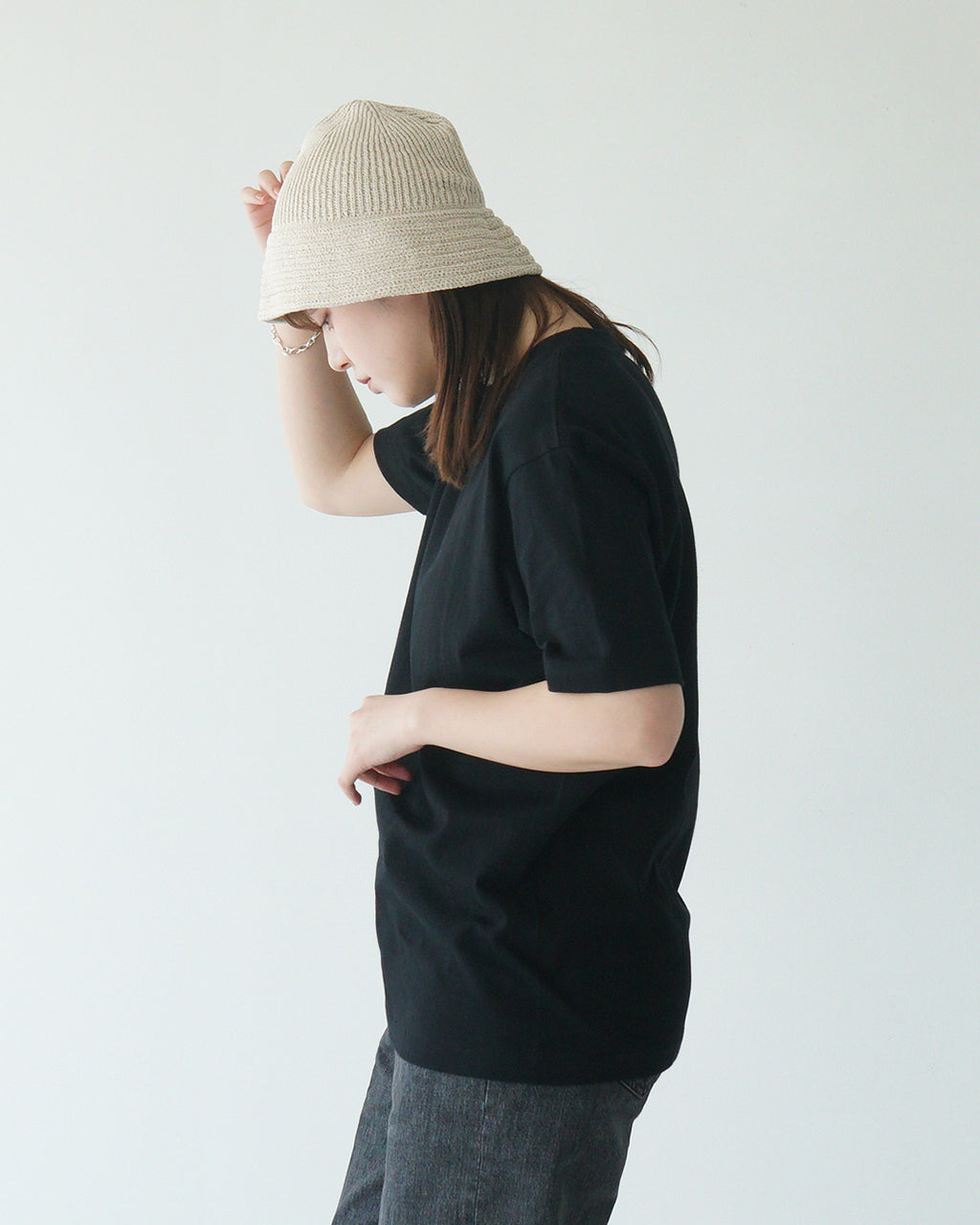 Hanes ヘインズ クルーネックTシャツ1P Hanes T-SHIRTS KURO 半袖 Tシャツ クルーネック コットン100% HM1-B201【クーポン対象外】
