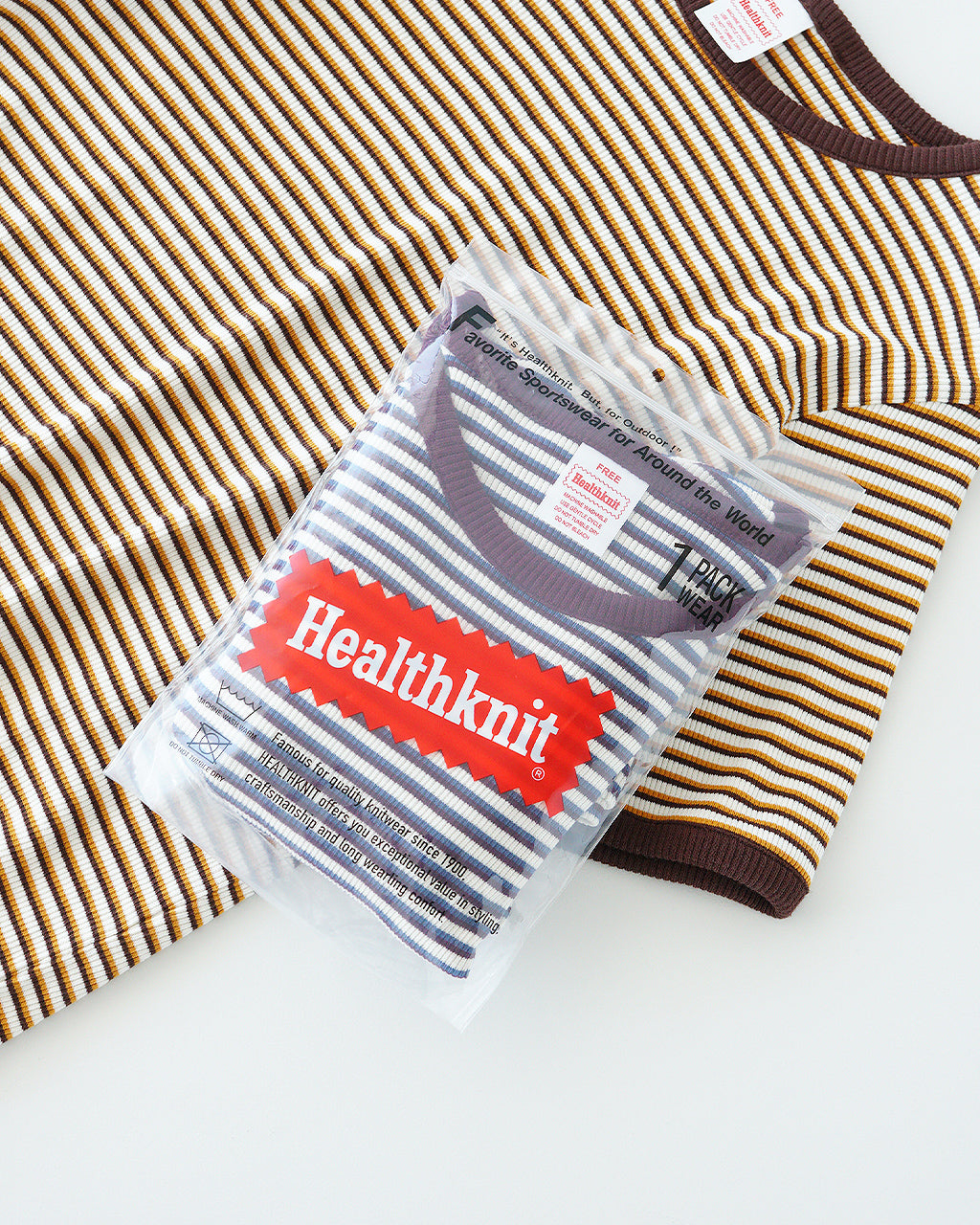 【SALE!30%OFF】Healthknit ヘルスニット クルーネック ショートスリーブ ボーダー Tシャツ Crewneck S/S Border Tee 半袖 カットソー HR25S-L210