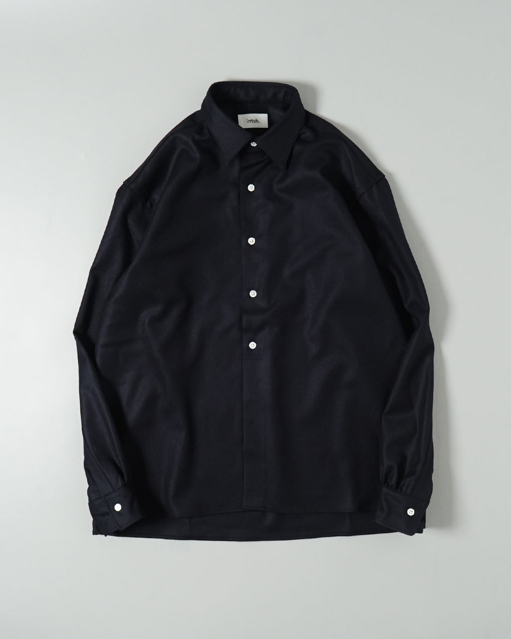 intch. インチ シャルツ Shalt CA ウール カシミヤ フランネル レギュラーカラー シャツ 1024-2-0-003【送料無料】