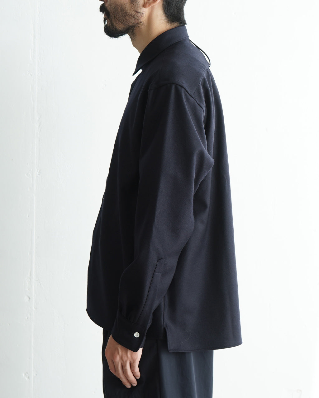 シャルツ Shalt CA ウール カシミヤ フランネル レギュラーカラー シャツ 1024-2-0-003