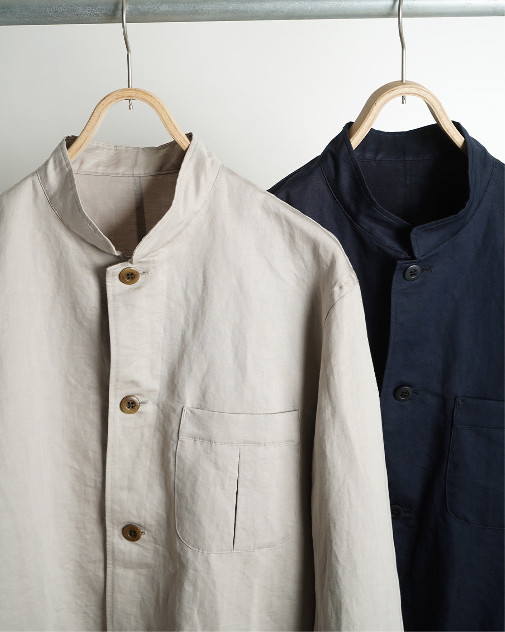 マオカラー ジャケット セーヌ リネン コットン スタンドカラー Seine Linen Cotton Mao Collar Jacket アウター JACKET 502510011