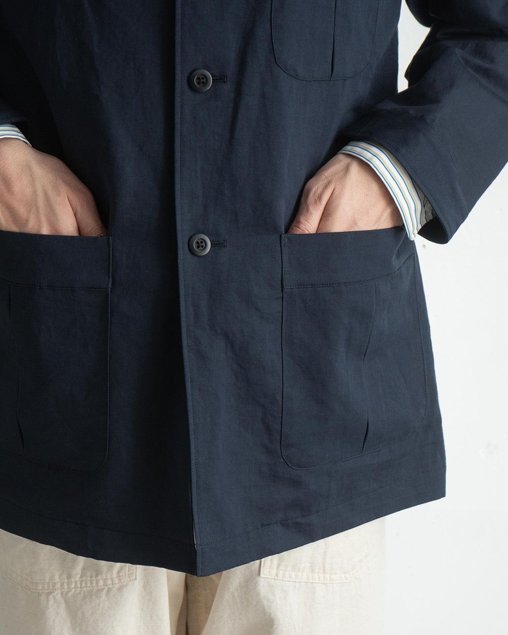 マオカラー ジャケット セーヌ リネン コットン スタンドカラー Seine Linen Cotton Mao Collar Jacket アウター JACKET 502510011