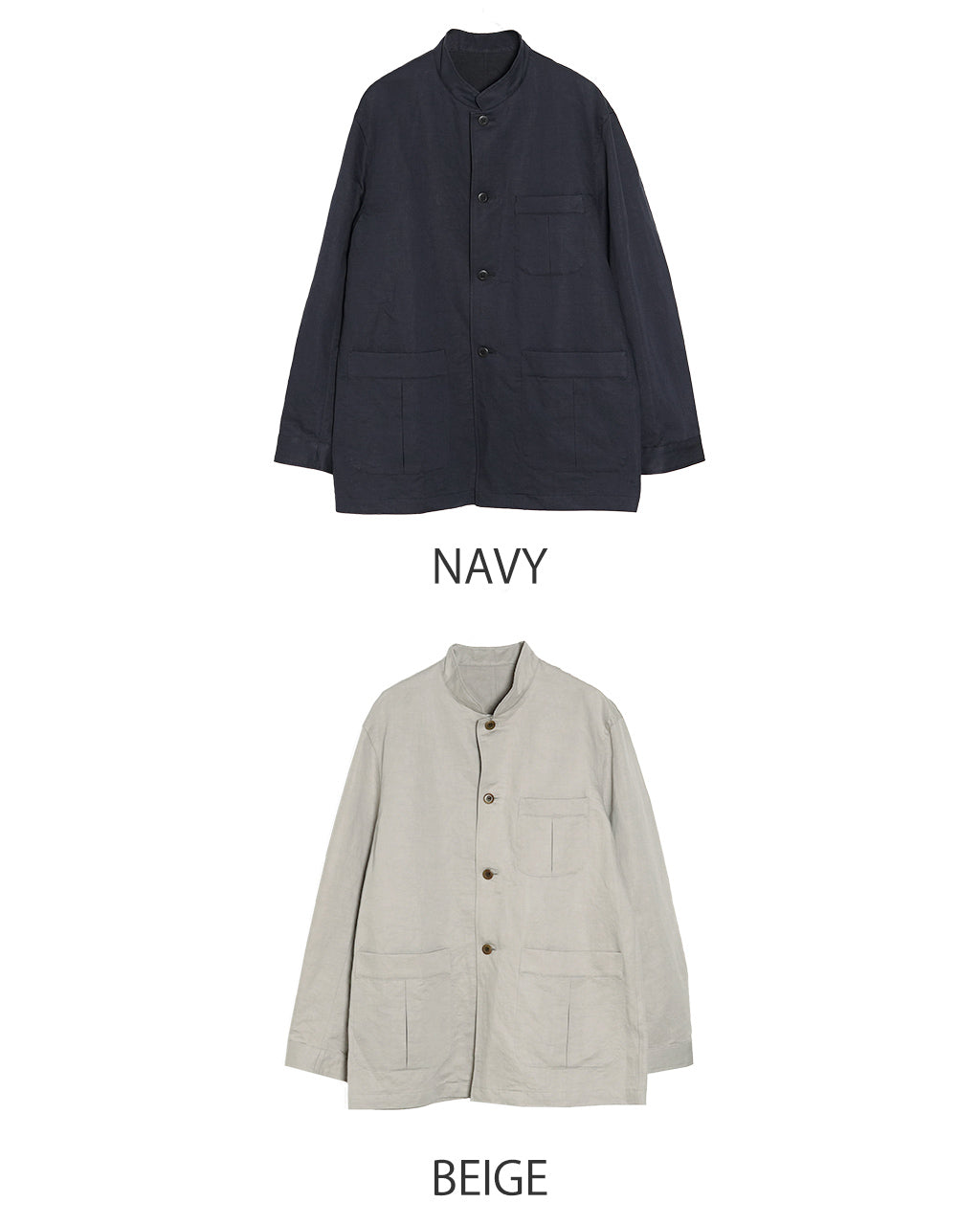 マオカラー ジャケット セーヌ リネン コットン スタンドカラー Seine Linen Cotton Mao Collar Jacket アウター JACKET 502510011