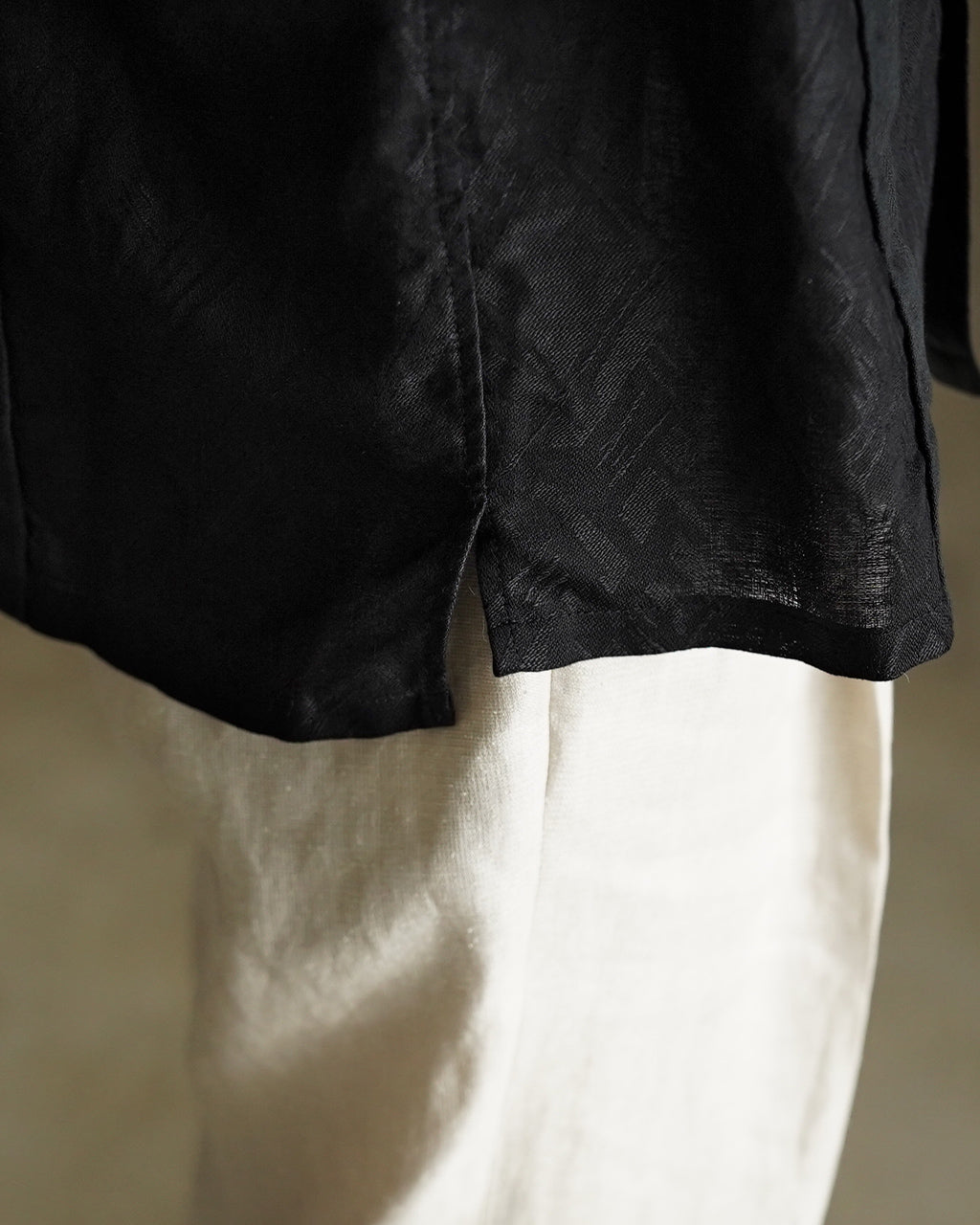 intch Ete SH 半袖シャツ ジャガード リネン コットン|Crouka(クローカ)