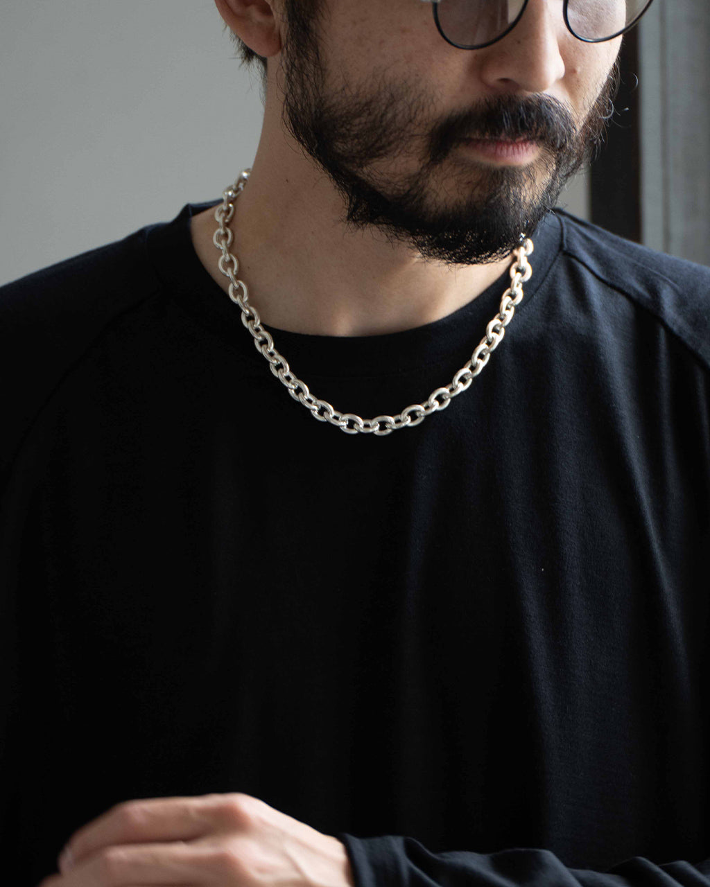 intch. Ellipse NB Starring Silver Chain Necklace 1125-2-0-033