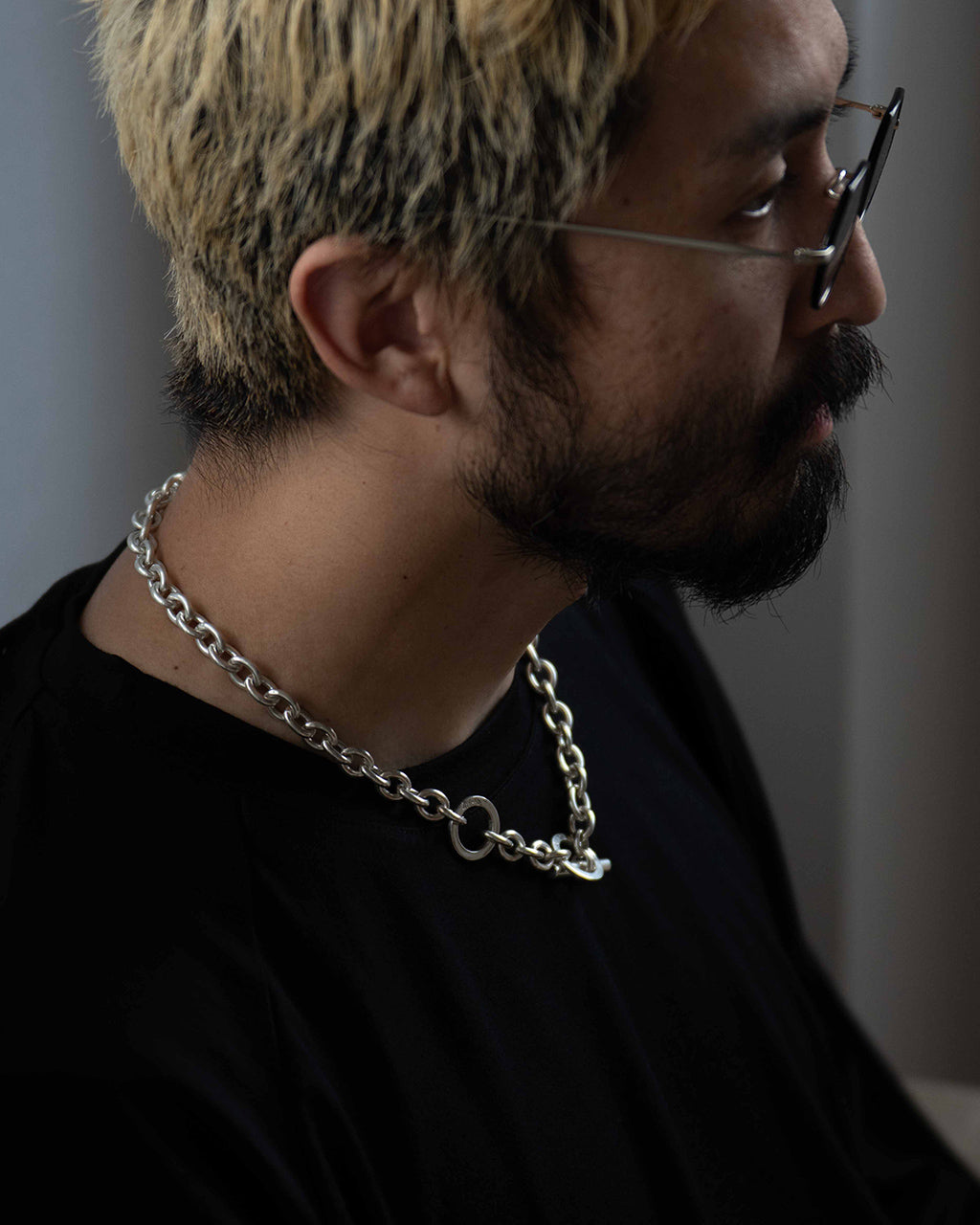 intch. Ellipse NB Starring Silver Chain Necklace 1125-2-0-033